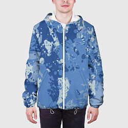 Куртка с капюшоном мужская КАМУФЛЯЖ BLUE, цвет: 3D-белый — фото 2