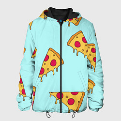 Куртка с капюшоном мужская Ароматная пицца, цвет: 3D-черный