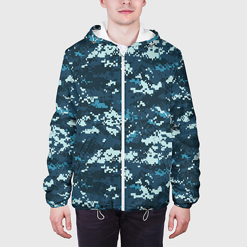 Мужская куртка Пиксельный камуфляж полиции / 3D-Белый – фото 3