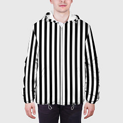 Куртка с капюшоном мужская Пикси полосы, цвет: 3D-белый — фото 2