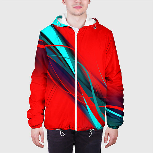 Мужская куртка GEOMETRY STRIPES / 3D-Белый – фото 3