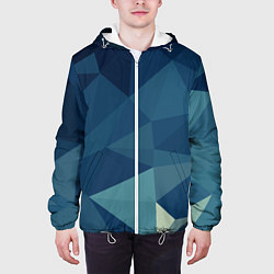 Куртка с капюшоном мужская DARK BLUE, цвет: 3D-белый — фото 2