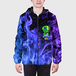 Куртка с капюшоном мужская Brawl Stars LEON, цвет: 3D-черный — фото 2