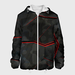 Куртка с капюшоном мужская Текстура, цвет: 3D-белый