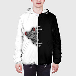 Куртка с капюшоном мужская Лягуха, цвет: 3D-белый — фото 2