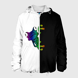Куртка с капюшоном мужская Лягуха, цвет: 3D-белый
