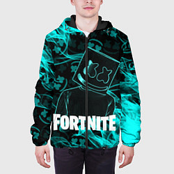 Куртка с капюшоном мужская Fortnite Marshmello, цвет: 3D-черный — фото 2
