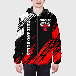 Куртка с капюшоном мужская CHICAGO BULLS, цвет: 3D-черный — фото 2
