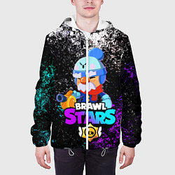 Куртка с капюшоном мужская BRAWL STARS GALE, цвет: 3D-белый — фото 2