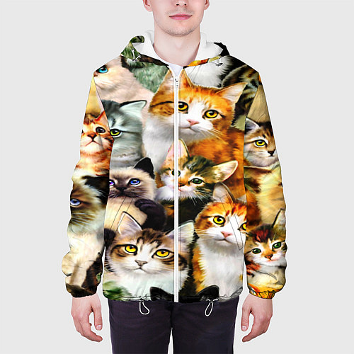 Мужская куртка КОТЫ / 3D-Белый – фото 3