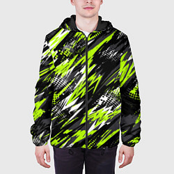 Куртка с капюшоном мужская Спортивный стиль, цвет: 3D-черный — фото 2