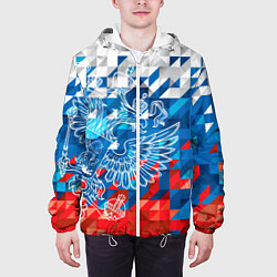 Куртка с капюшоном мужская Россия, цвет: 3D-белый — фото 2