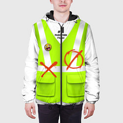 Куртка с капюшоном мужская Работник года Номер один, цвет: 3D-черный — фото 2