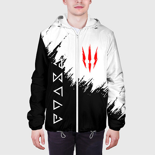 Мужская куртка The Witcher / 3D-Белый – фото 3