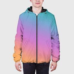 Куртка с капюшоном мужская Градиент, цвет: 3D-черный — фото 2