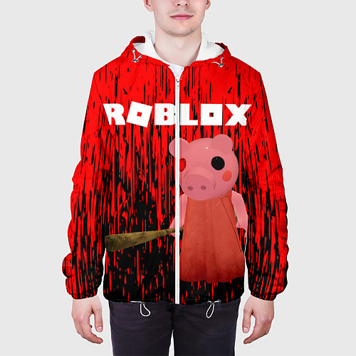 Мужская куртка Roblox Piggy / 3D-Белый – фото 3