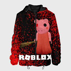 Куртка с капюшоном мужская Roblox Piggy, цвет: 3D-черный