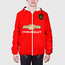 Куртка с капюшоном мужская Манчестер Юнайтед форма 2020, цвет: 3D-белый — фото 2