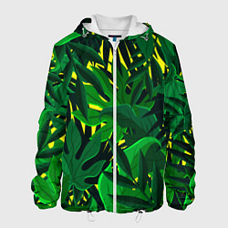 Куртка с капюшоном мужская В джунглях, цвет: 3D-белый