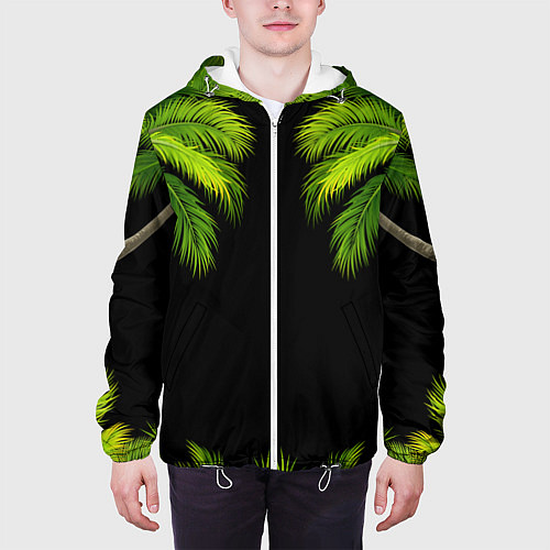 Мужская куртка Пальмы / 3D-Белый – фото 3