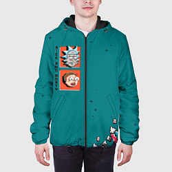 Куртка с капюшоном мужская Rick and Morty, цвет: 3D-черный — фото 2