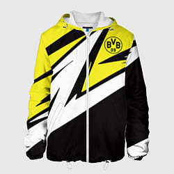 Куртка с капюшоном мужская Borussia Dortmund, цвет: 3D-белый