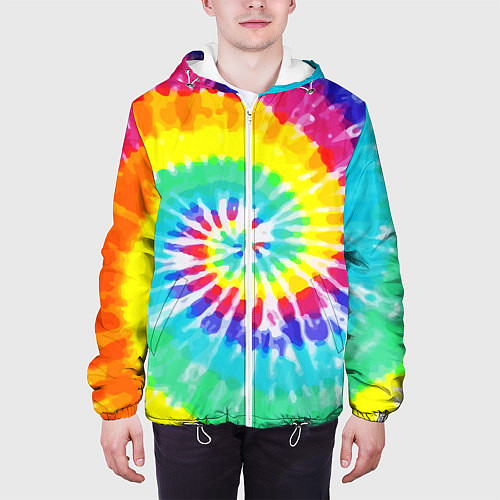 Мужская куртка TIE-DYE СТЕНА / 3D-Белый – фото 3