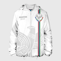 Куртка с капюшоном мужская Дагестан, цвет: 3D-белый
