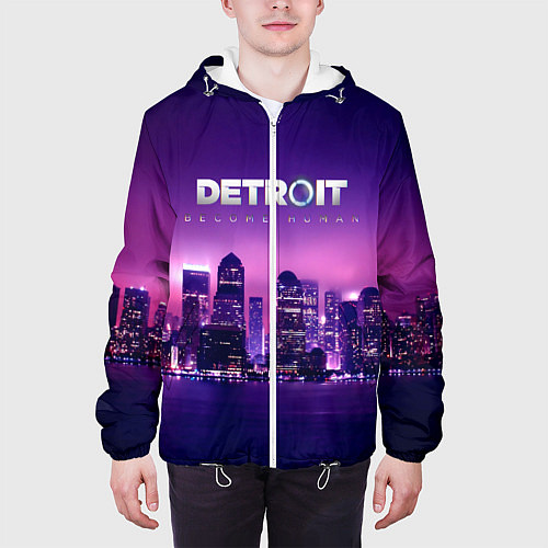 Мужская куртка Detroit Become Human S / 3D-Белый – фото 3