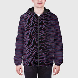 Куртка с капюшоном мужская Joy Division Glitch, цвет: 3D-черный — фото 2