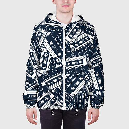 Мужская куртка Retro pattern / 3D-Белый – фото 3