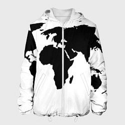 Куртка с капюшоном мужская Весь мир, цвет: 3D-белый