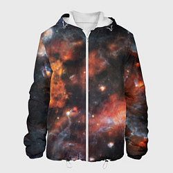 Куртка с капюшоном мужская Гигантская Вселенная S, цвет: 3D-белый