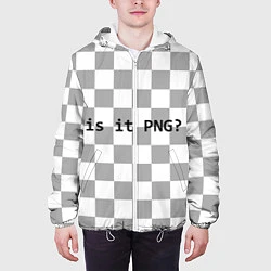 Куртка с капюшоном мужская Is it PNG?, цвет: 3D-белый — фото 2