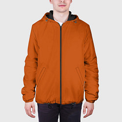 Куртка с капюшоном мужская Радуга v6 - оранжевый, цвет: 3D-черный — фото 2