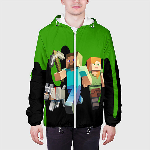 Мужская куртка Minecraft / 3D-Белый – фото 3
