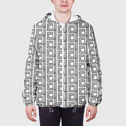 Куртка с капюшоном мужская Архитектура, цвет: 3D-белый — фото 2