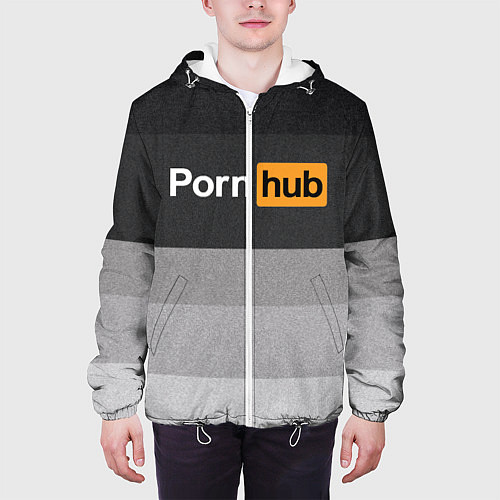 Мужская куртка Pornhub / 3D-Белый – фото 3