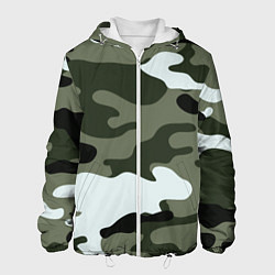 Куртка с капюшоном мужская Camouflage 2, цвет: 3D-белый