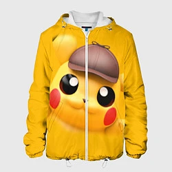 Куртка с капюшоном мужская Pikachu Pika Pika, цвет: 3D-белый