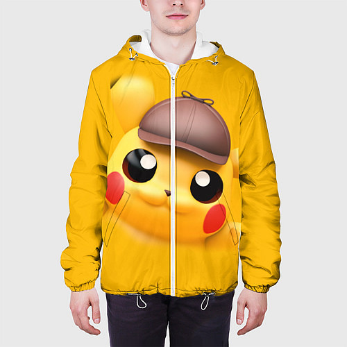 Мужская куртка Pikachu Pika Pika / 3D-Белый – фото 3