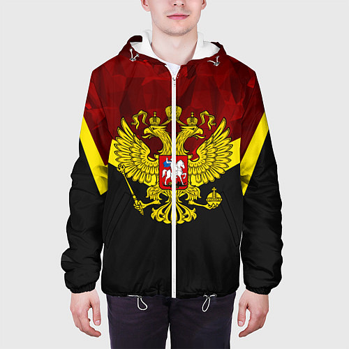Мужская куртка RUSSIA RED ГЕРБ / 3D-Белый – фото 3