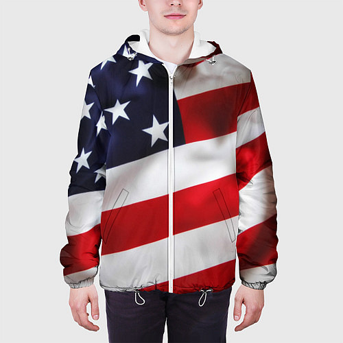 Мужская куртка США USA / 3D-Белый – фото 3