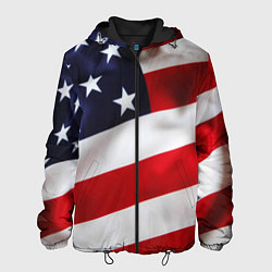 Куртка с капюшоном мужская США USA, цвет: 3D-черный