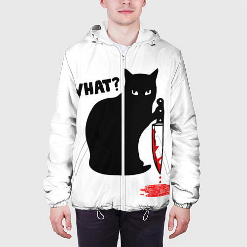 Мужская куртка What Cat / 3D-Белый – фото 3