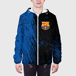 Куртка с капюшоном мужская FC Barcelona ФК Барселона, цвет: 3D-белый — фото 2