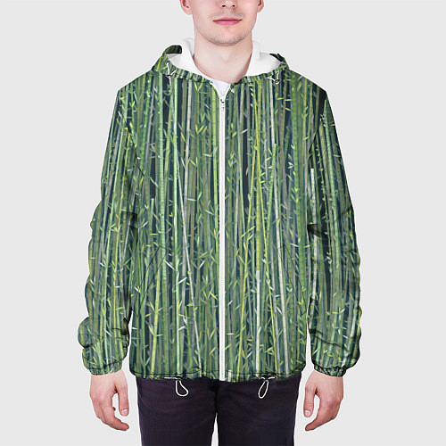 Мужская куртка Зеленый бамбук / 3D-Белый – фото 3