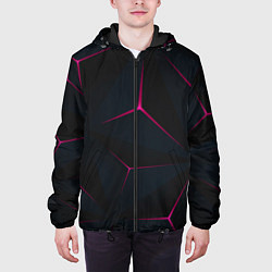 Куртка с капюшоном мужская Тетраэдр, цвет: 3D-черный — фото 2