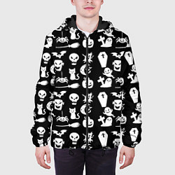Куртка с капюшоном мужская Halloween, цвет: 3D-черный — фото 2