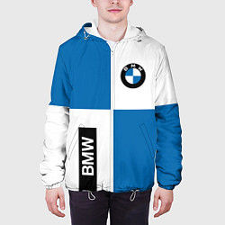 Куртка с капюшоном мужская BMW, цвет: 3D-белый — фото 2